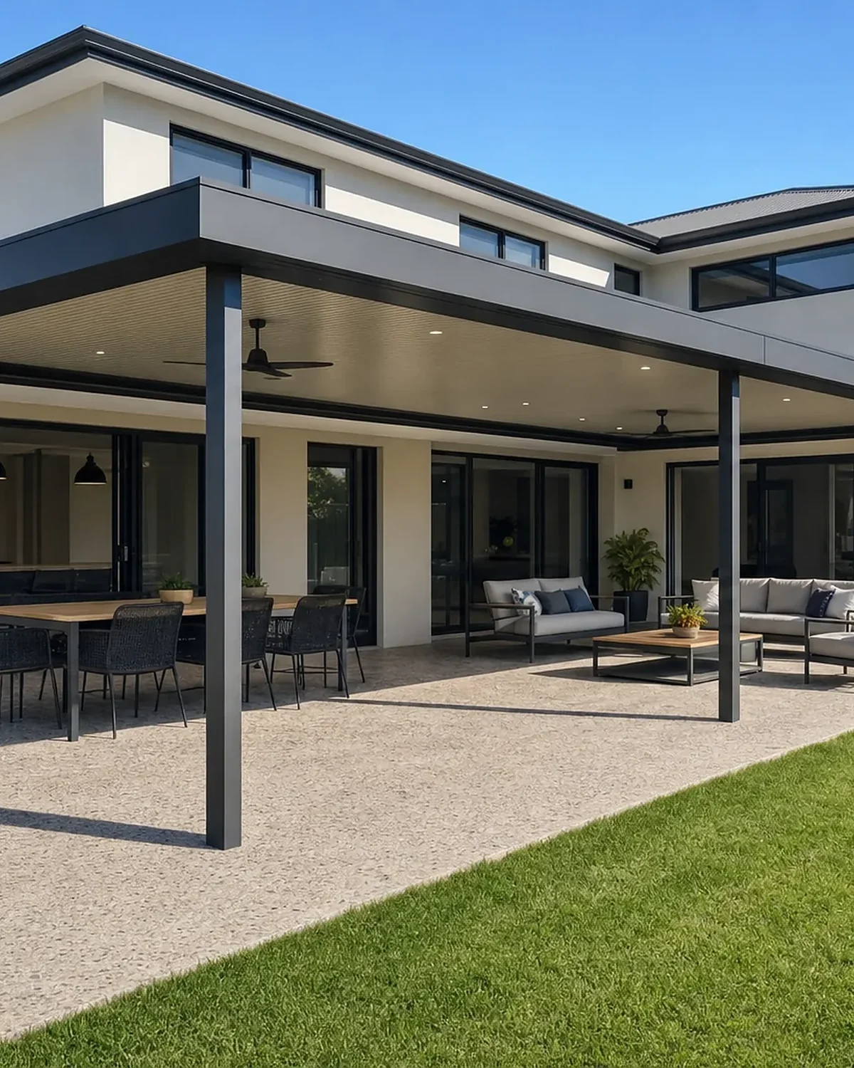 Custom wrap-around patio on a Joondalup home