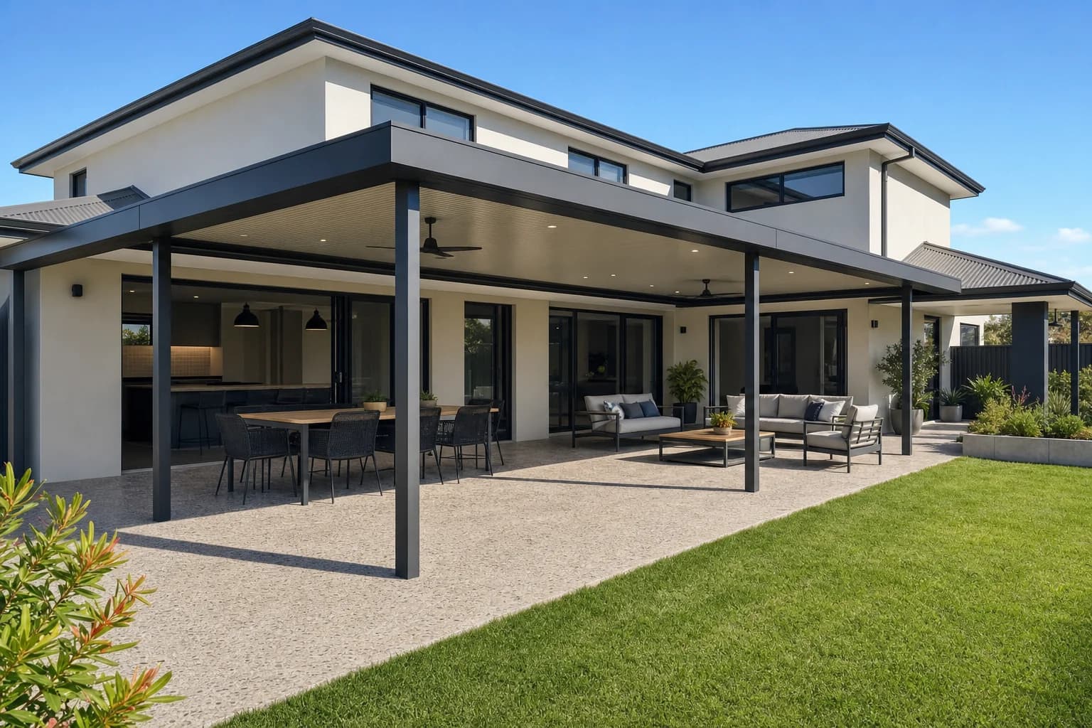 Custom wrap-around patio addition on a Joondalup home