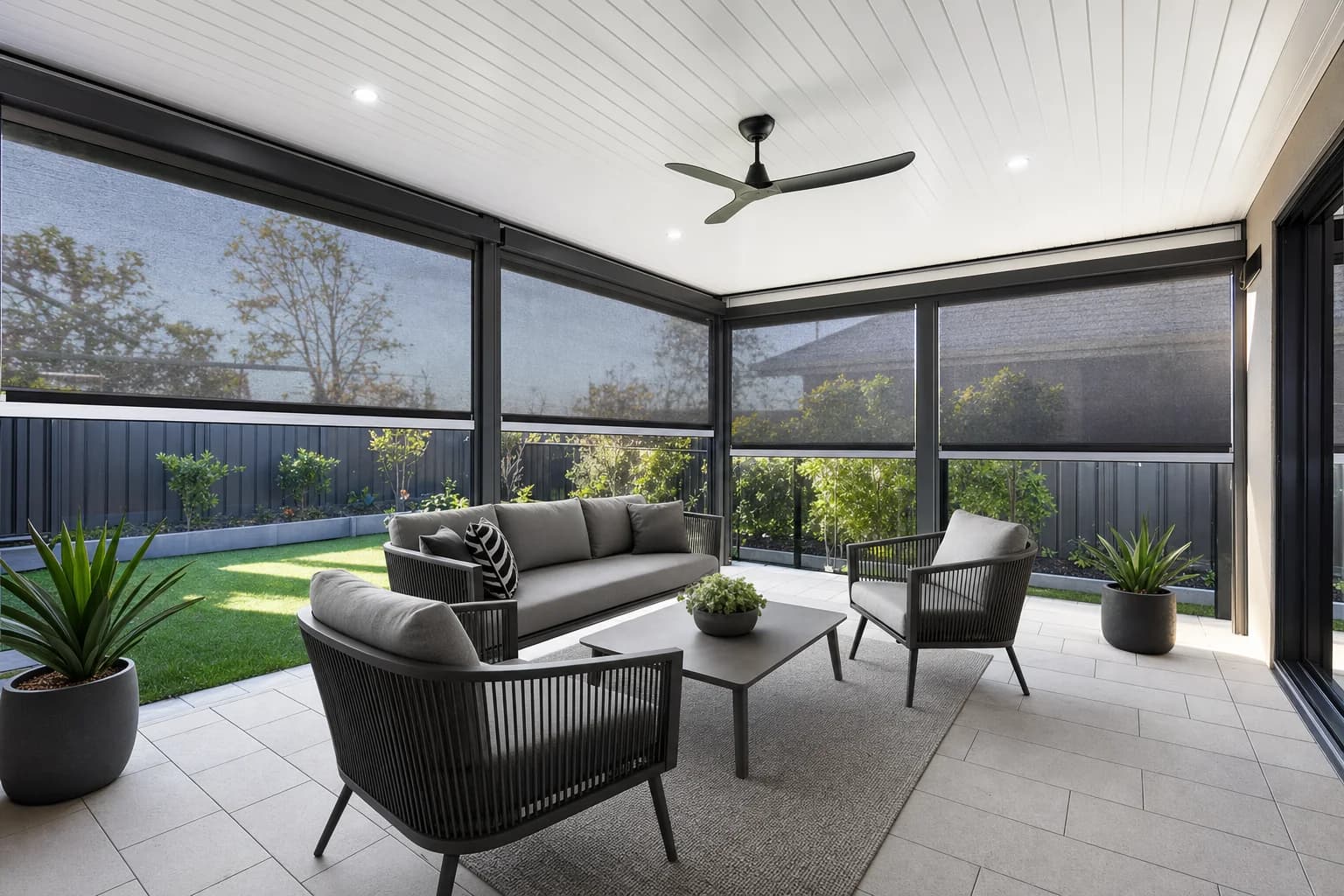 Outdoor Patio Blinds detail in Perth